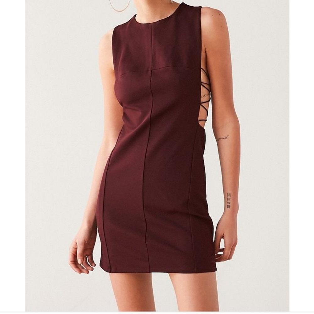 Urban Outfitters Silence + Noise Plum Sideless Dress